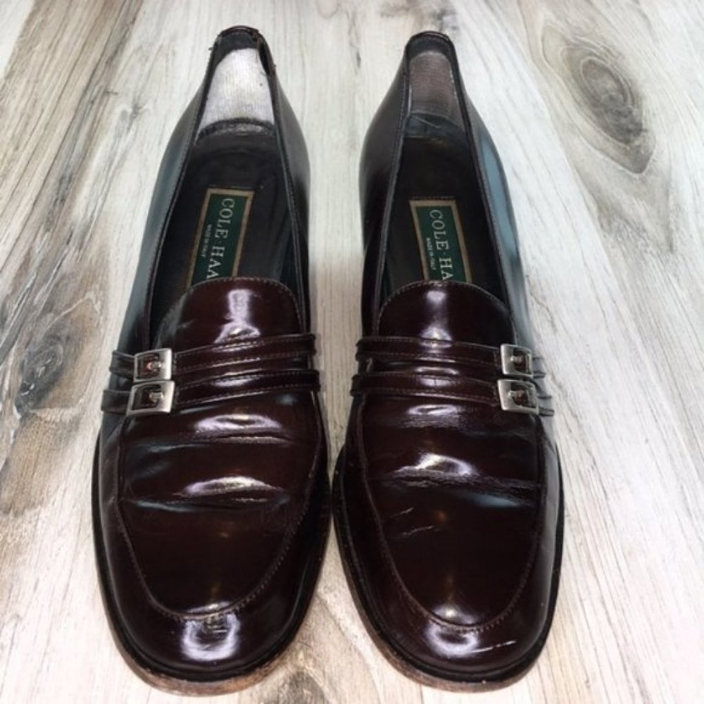 Cole Haan Women's 2-inch Heeled Brown Loafers